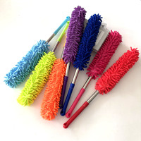 Nouvelle tête de plumeau rétractable en chenille durable, manche en plastique 63-98 cm, dépoussiéreur électrostatique pour plafond, lit, canapé