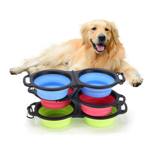 ชามอาหารและน้ำพับได้ 2 in 1 สำหรับสัตว์เลี้ยง ทำจากซิลิโคนแข็งแบบพกพา เป็นมิตรกับสิ่งแวดล้อม เหมาะสำหรับสุนัขและแมว - Product Image 5