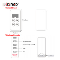 ILUXRED Appareil portable de luminothérapie rouge en gros, panneau de luminothérapie infrarouge, panneau de thérapie infrarouge portatif en aluminium