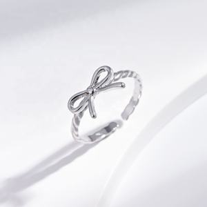 Bague ajustable en argent sterling 925 plaqué or 18 carats, bijoux fantaisie, opale minimaliste, simple, pour le petit doigt, prix usine, vente en gros - Product Image 5