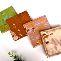 Carreaux de céramique brillants faits à la main par les artisans de Venise, 4x4'', Zellige, blanc moderne, rustique, antidérapant, résistant à l'usure, carreaux de cuisine