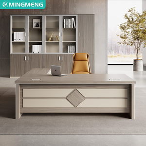 Meubles de bureau commerciaux modulaires modernes et minimalistes, bureau de direction en panneaux mélaminés, bureau de superviseur et chaise. - Product Image 3