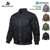 Blouson aviateur coupe-vent en nylon 100% 160 g/m² pour homme Style de rue en stock Blouson aviateur fin d'automne