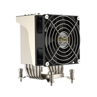 Refroidisseur de processeur de serveur COOLSERVER CS-AM4/5-4UR22-T 12V DC 180W, 5 caloducs en cuivre et dissipateur thermique en aluminium pour boîtier d'ordinateur AM5 4U