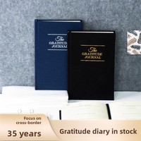 Journal de gratitude transfrontalier de style japonais A3 Cahier simple à couverture rigide portable avec fil à coudre Couverture en tissu en anglais