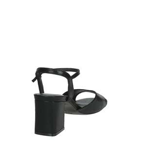 Menbur Sandalias de tacón para mujer 25600 Sandalias negras con tacón de bloque y correa en el tobillo - Product Image 3
