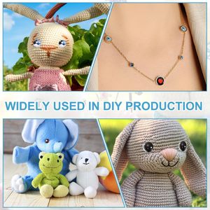 Ojos de Seguridad Esenciales de Diferentes Tamaños, 10 Piezas, 5 Pares de Ojos de Vidrio Negro Brillante, Imprescindibles para Muñecos Amigurumi, Juguetes DIY - Product Image 4