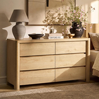 Commode double à 6 tiroirs, directement de l'usine, commode à profil bas, meuble TV pour chambre à coucher, chambre d'enfant, salon