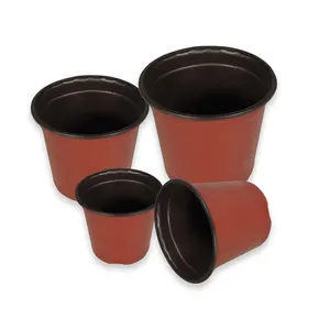 Doppelte Farbe Kunststoff Fall für Hausgarten Jardin eria Plant Pot Kunststoff Töpfe für Pflanzen Kunststoff