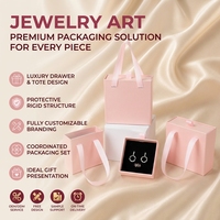 Boîte à bijoux en papier écologique et recyclable, petite quantité minimale de commande, logo personnalisable, plusieurs couleurs, poignée en ruban, étui à tiroir pour collier