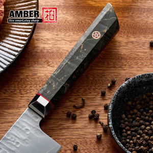 Cuchillo Japonés Profesional de 8 Pulgadas VG10 Gyuto, Forjado a Mano por un Maestro <span class=keywords><strong>Chef</strong></span> Japonés, con Mango de Madera - Product Image 3