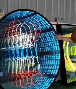 Newly Designed 3D Stainless Steel Abyssal <strong>Mirror</strong> Thousand Layer <strong>Mirror</strong> Lightbox Tunnel <strong>Mirror</strong> LED Neon Light Wall Starry Sky - Product Image 5