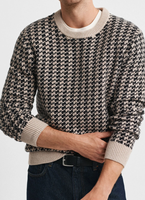 Pull en maille doux et chaud pour homme, avec logo frontal ODM, chic, pour l'automne et l'hiver, style décontracté