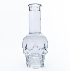 Carafe à crâne transparente <span class=keywords><strong>de</strong></span> style gothique 500 ml, <span class=keywords><strong>bouteille</strong></span> d'<span class=keywords><strong>alcool</strong></span> en forme <span class=keywords><strong>de</strong></span> crâne avec long col pour Tequila ou Rhum - Product Image 1