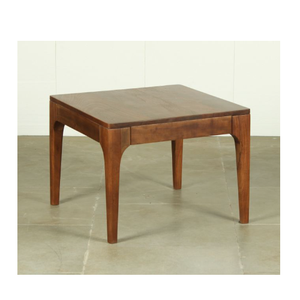 Table basse en bois carrée moderne avec pieds coniques en bois d'acacia massif finition marron pour la décoration de bureau de salon à la maison - Product Image 5