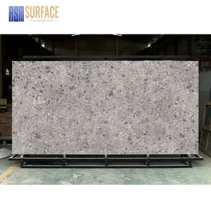 1600x3200mm Structured Surface Grey Sintered Stone Large Slab Artificial Sintered Stone For Background Wall