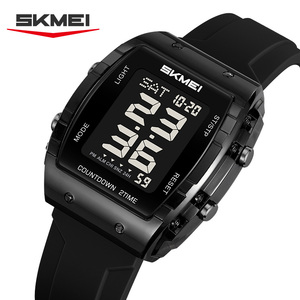 Montre électronique SKMEI avec boîtier <span class=keywords><strong>transparent</strong></span>, deux tailles au choix, multifonction, étanche, sportive, montre-bracelet numérique pour l'extérieur - Product Image 2