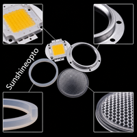 Kit d'assemblage LED COB avec puce + cache anti-éblouissement + joint en silicone + anneau en aluminium pour projecteur encastré