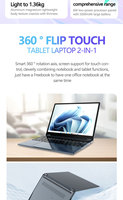 Nouveau Quad-Core Yoga 13.5 pouces 360 degrés Flip écran tactile pliant bureau d'affaires ordinateur portable Computadora