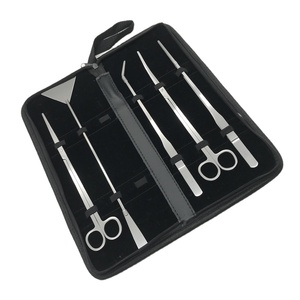 Ensemble d'outils d'aquarium en acier inoxydable de qualité supérieure, idéal pour l'aménagement paysager <span class=keywords><strong>aquatique</strong></span>, la taille des plantes et l'<span class=keywords><strong>entretien</strong></span> du réservoir - Product Image 1