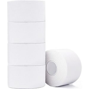 Athletic <b>Tape</b> 5 Pack <b>White</b> Sports <b>Tape</b> Reusable Wrist Ankle Support for Gymnastics Boxing Lacrosse - Product Image 1