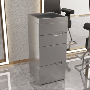 Muebles de Salón de Belleza, Estaciones de Peluquería, Muebles de Madera, Gabinete de Fábrica con Cajón para Corte de Cabello, Cabina de Barbería - Product Image 5