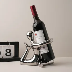 BHM-제조 판매 폭력적인 곰 창조적 인 고급 거실 와인 랙 장식 와인 캐비닛 장식 홈 데코
