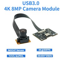 Module de caméra USB3.0 IMX274 8MP 4K FF 60FPS MJPEG YUY2 Type-C UVC Windows Android Linux pour équipement industriel Plug & Play