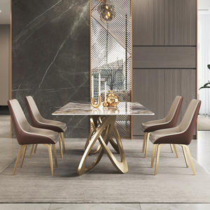 Ensemble table et chaises de salle à manger en métal de luxe, gain de place, prix d'usine, design moderne pour une utilisation en cuisine - Product Image 4