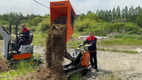 Antspower 2026 Mini-Raupenlader Hydraulischer Diesel-Mini-Kipper Transporter für Landwirtschaft Haushalt Bauwesen
