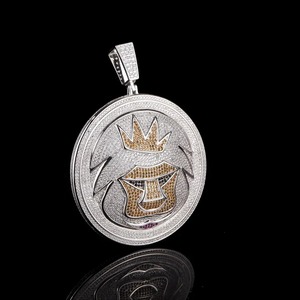 Colgante de Cabeza de León con Incrustaciones de Moissanita, Chapado en Plata de Ley 925, para Fiesta - Product Image 4