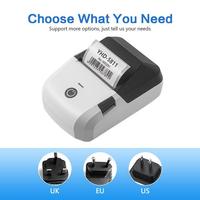 Impresora Portátil Inalámbrica para Impresión de Recibos y Etiquetas en Papel Térmico Directo de 58 mm, Uso en Puntos de Venta con Códigos de Barras