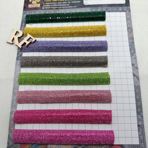 Colorful Half Cotton Rhinestone Rope for Sandals Decoration EVA Inside Rhinestone <strong>Strip</strong> for Garment Shoes - Product Image 4