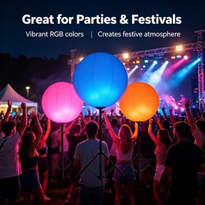 Tour d'éclairage gonflable télescopique d'extérieur pour mariage, fête, camping, événement, tournage de films, avec ballon lumineux LED et trépied - Product Image 6