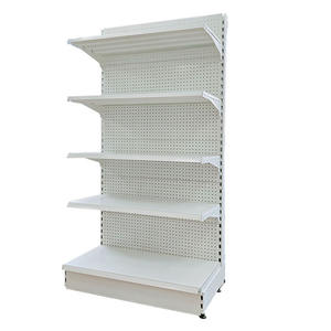 Estantes de góndola de metal de estilo italiano de doble cara resistentes para tiendas de conveniencia y supermercados, almacenamiento minorista, suministro de fábrica - Product Image 5