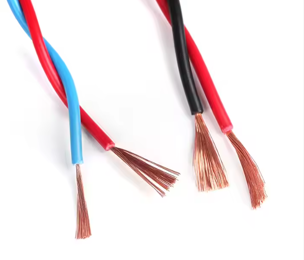 Flexible Copper Cable RVS Twin-Core Cable 1.5mm² Fire-Rated PVC Insulated for Lighting & Home Wiring Safe and Eco-Friendly