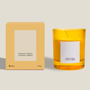 Prezzo Sorprendente: Barattoli Vuoti per Candele da 8 Oz, Lussuosi <span class=keywords><strong>Portacandele</strong></span> in <span class=keywords><strong>Vetro</strong></span> Giallo Cilindrico Personalizzati con Scatola - Product Image 1