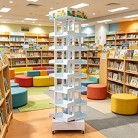 Espositore Girevole Moderno Personalizzato in Metallo per Libreria, Fumetti, Riviste, Brochure e Prodotti