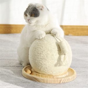 Juguete Interactivo para Mascotas, Pelota Rascadora de Sisal Tejido Resistente al Desgaste - Product Image 4