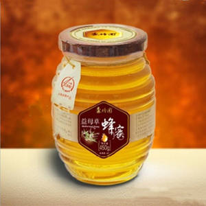 공장 생산 도매 다른 크기 하이브/벌집 모양의 유리 꿀 항아리 - Product Image 3