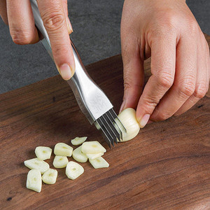 Utensilios de Cocina Multifuncionales, Cuchillo para Picar Cebolla Verde de Acero Inoxidable, Cortador de Cebolla Picante, Cuchillo para Desmenuzar - Product Image 5