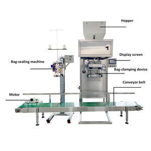 Machine d'emballage semi-automatique à double vis pour poudres, idéale pour l'emballage de grands sacs de poudres alimentaires ou chimiques. - Product Image 3