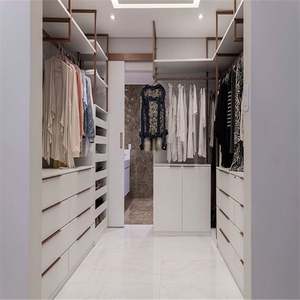 Conception complète de dressing, armoire murale pliable en bois contemporaine avec accessoires - Product Image 2