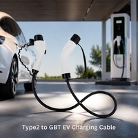 Câble de charge pour véhicules électriques OEM Type 2 vers GB/T, 16A, triphasé, 5M, TPU, IEC 62196 vers GB/T 20234
