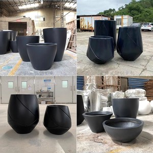 Pots à fleurs en <span class=keywords><strong>fibre</strong></span> <span class=keywords><strong>de</strong></span> <span class=keywords><strong>verre</strong></span> décoratifs légers et résistants au design moderne, <span class=keywords><strong>prix</strong></span> d'usine, jardin à domicile, peints - Product Image 2