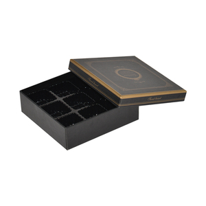 Großhandel Maßgefertigte Luxus-Geschenkbox mit Goldprägung Logo-Druck Starre Schwarze Box mit Deckel für Hochzeit Schokolade <span class=keywords><strong>Sushi</strong></span> Süßigkeiten - Product Image 5
