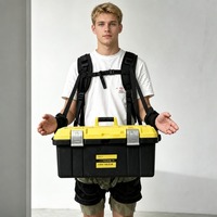 AA EXO TECH Exosquelette métallique robuste à double assistance pour les mains, réduit la fatigue lombaire, soutien dorsal polyvalent pour levage de charges lourdes