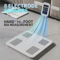 Balance connectée intelligente pour la salle de bain, grande capacité 180 kg, avec capteur numérique, application WiFi, surveillance de la santé, composition corporelle, portable