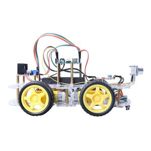 Kit de voiture <span class=keywords><strong>robot</strong></span> intelligent à ultrasons pour éviter les obstacles, 4 roues motrices, bricolage, programmation ATmega328, IDE - Product Image 3