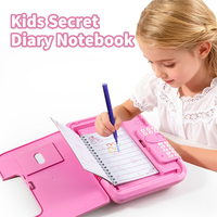 Journal secret interactif rose de haute qualité, livre pour enfants, vente en gros, mini carnet d'enregistrement de mots de passe mignon, cadeaux pour filles avec code